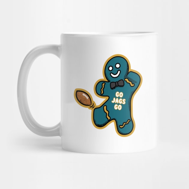 Jacksonville Jaguars Gingerbread Man by Rad Love